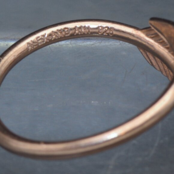 Alex and Ani - Vintage Sterling Silver Copper Tone Arrow Band - Size 7+ - Picture 4 of 4